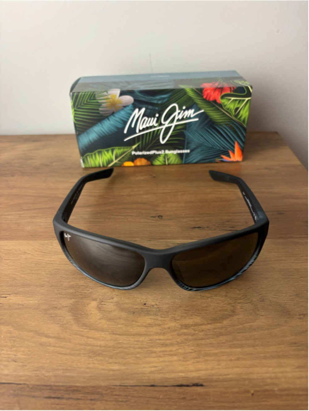 Men's Maui Jim Kaiwi Channel Sunglasses One Size Black